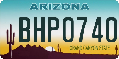 AZ license plate BHP0740