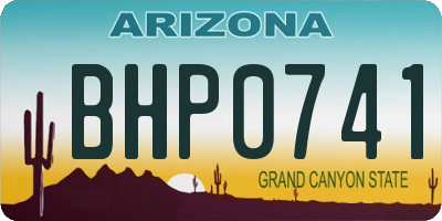 AZ license plate BHP0741