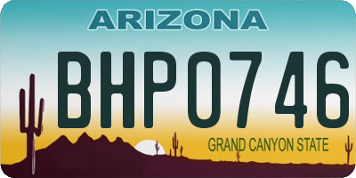 AZ license plate BHP0746