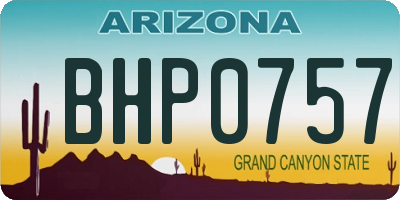 AZ license plate BHP0757