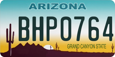 AZ license plate BHP0764