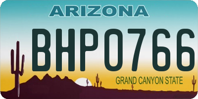 AZ license plate BHP0766