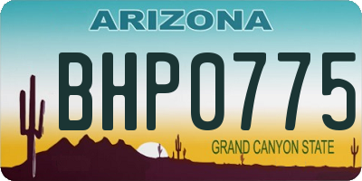 AZ license plate BHP0775