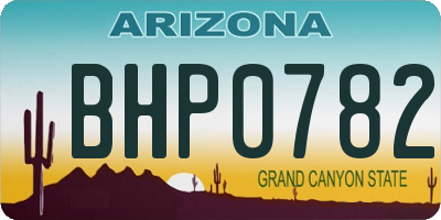 AZ license plate BHP0782