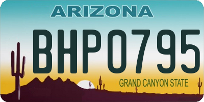 AZ license plate BHP0795
