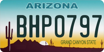 AZ license plate BHP0797