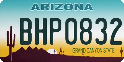 AZ license plate BHP0832