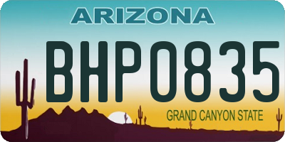AZ license plate BHP0835