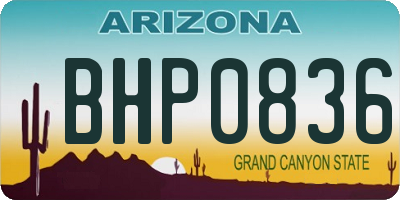 AZ license plate BHP0836