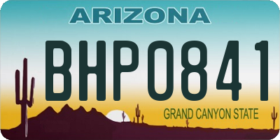 AZ license plate BHP0841