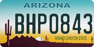 AZ license plate BHP0843