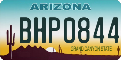 AZ license plate BHP0844