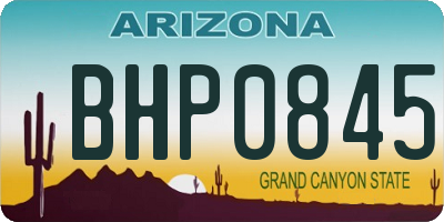 AZ license plate BHP0845