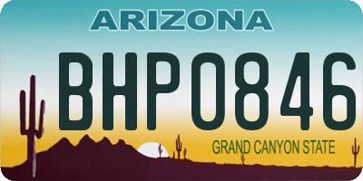 AZ license plate BHP0846
