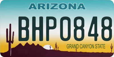 AZ license plate BHP0848