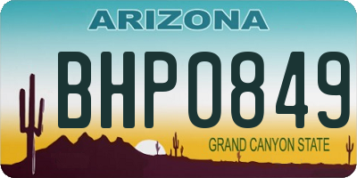 AZ license plate BHP0849
