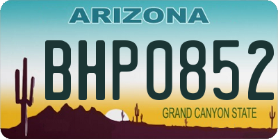 AZ license plate BHP0852