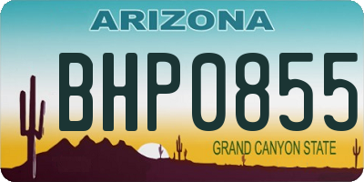 AZ license plate BHP0855