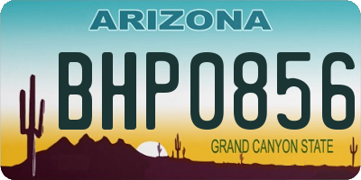 AZ license plate BHP0856