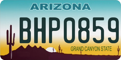AZ license plate BHP0859