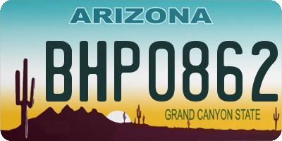 AZ license plate BHP0862