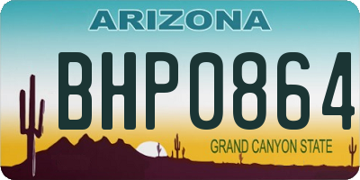 AZ license plate BHP0864