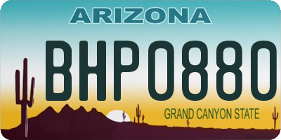 AZ license plate BHP0880