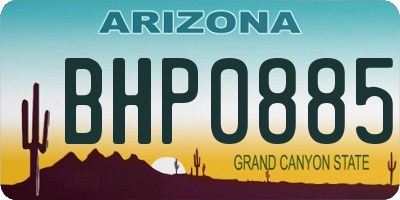 AZ license plate BHP0885