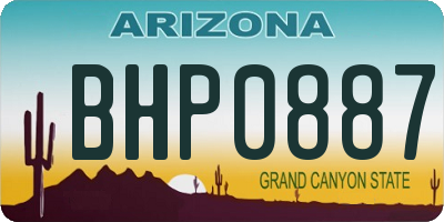AZ license plate BHP0887