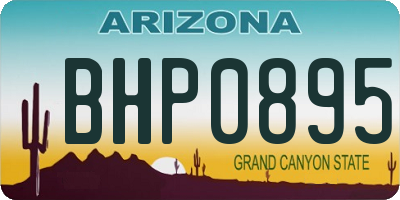 AZ license plate BHP0895