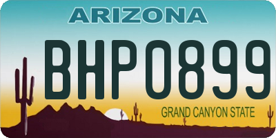AZ license plate BHP0899