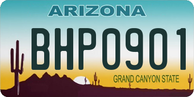 AZ license plate BHP0901