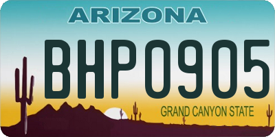 AZ license plate BHP0905