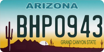 AZ license plate BHP0943