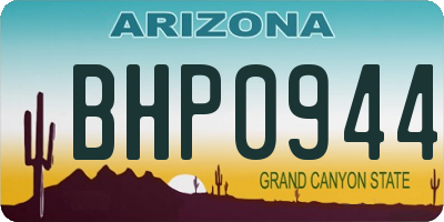 AZ license plate BHP0944