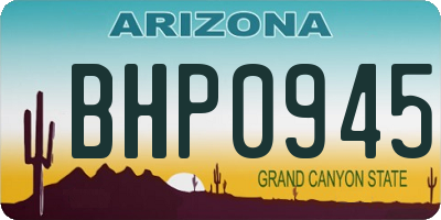 AZ license plate BHP0945