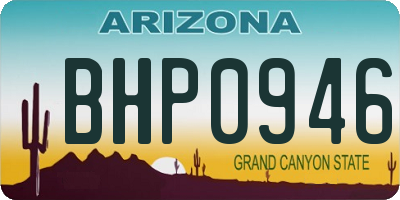 AZ license plate BHP0946