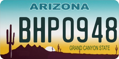 AZ license plate BHP0948