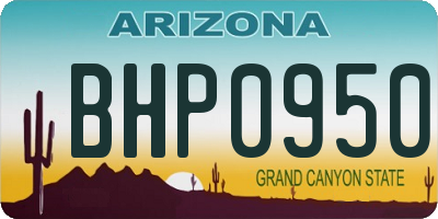 AZ license plate BHP0950