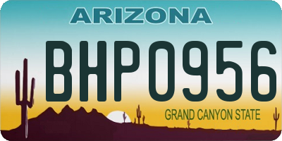 AZ license plate BHP0956