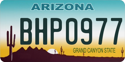 AZ license plate BHP0977