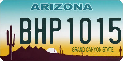 AZ license plate BHP1015