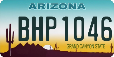 AZ license plate BHP1046