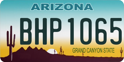 AZ license plate BHP1065