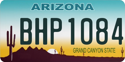 AZ license plate BHP1084