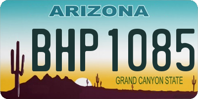 AZ license plate BHP1085