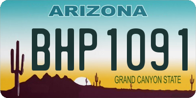 AZ license plate BHP1091