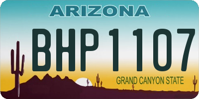 AZ license plate BHP1107
