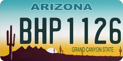 AZ license plate BHP1126