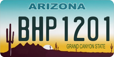AZ license plate BHP1201